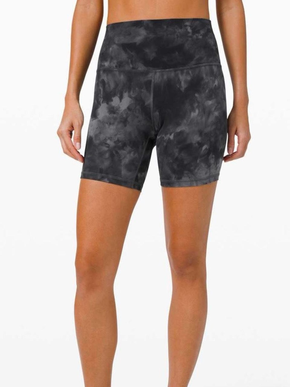 lululemon athletica Black Tie-Dye High-Rise Bike Shorts